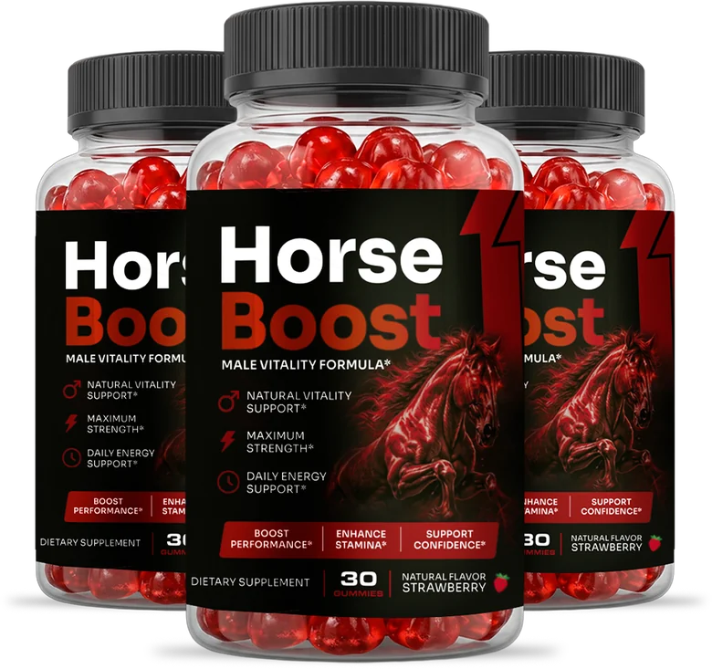 HorseBoost male vitality gummies three-bottle package